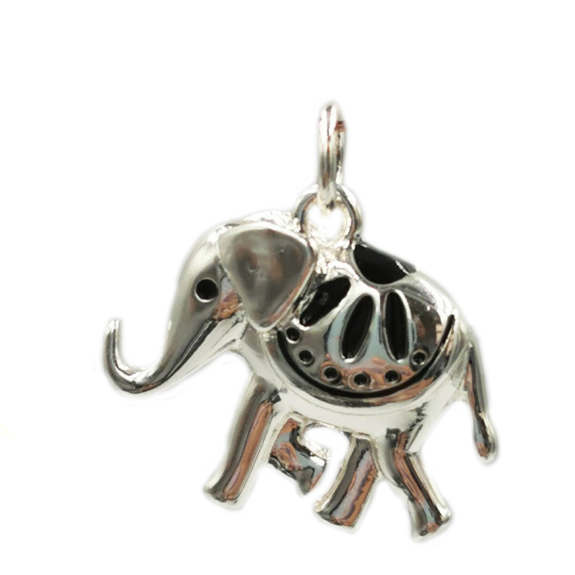 Antique Silver Plated Elephant Charm by Bead Landing™